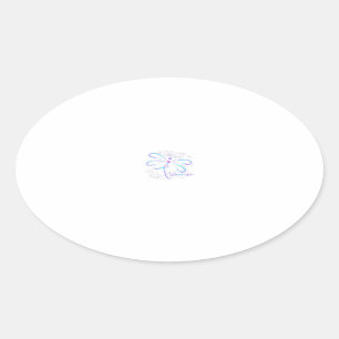 Zelfmoordpreventie Bewustmaking Dragonfly Ovale Sticker