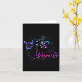 Zelfmoordpreventie Bewustmaking Dragonfly Semicolo Kaart (Gele Bloem)