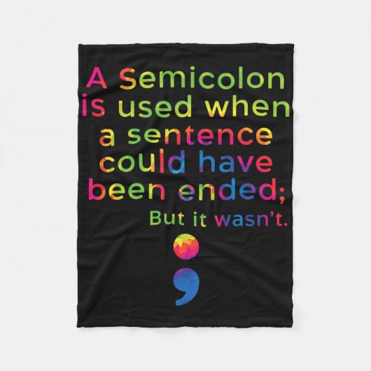 Zelfmoordpreventie Bewustmaking Geestelijke gezond Fleece Deken (Voorkant)