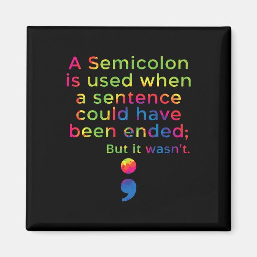 Zelfmoordpreventie Bewustmaking Geestelijke gezond Magneet (Voorkant)