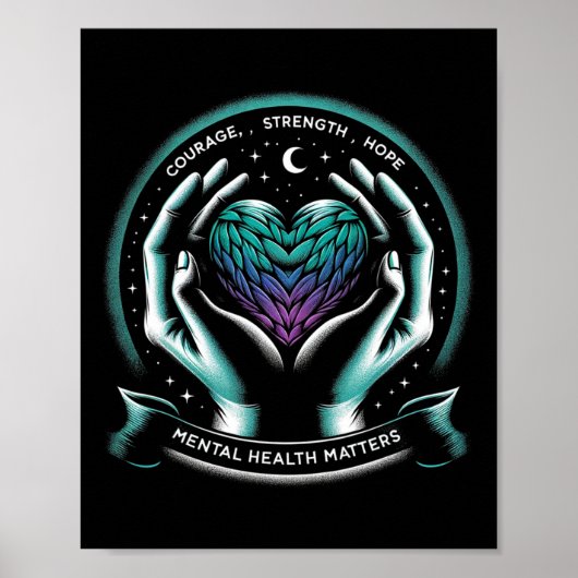 Zelfmoordpreventie Bewustmaking Geestelijke gezond Poster (Voorkant)