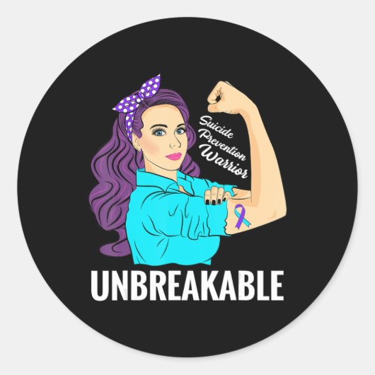 Zelfmoordpreventie Bewustmaking geestelijke gezond Ronde Sticker (Voorkant)