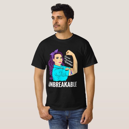 Zelfmoordpreventie Bewustmaking geestelijke gezond T-shirt (Voorkant volledig)