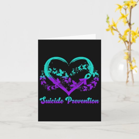 Zelfmoordpreventie Bewustmaking Kaart (Gele Bloem)
