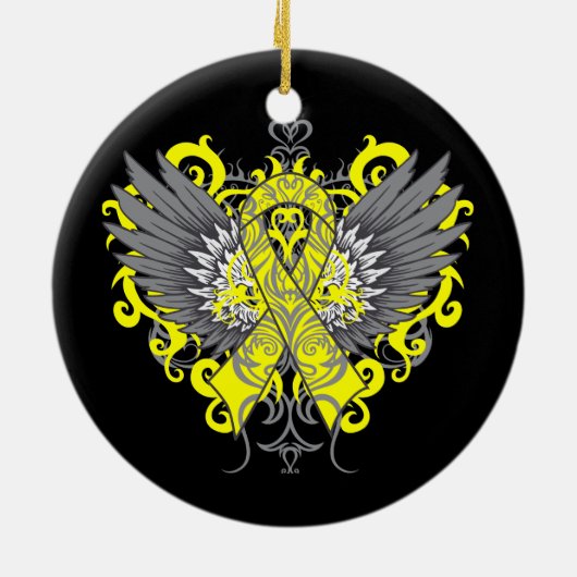 Zelfmoordpreventie Bewustmaking Keramisch Ornament (Achterkant)
