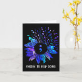 Zelfmoordpreventie Bewustmaking kiezen om door te  Kaart (Gele Bloem)