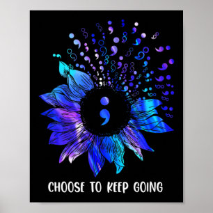Zelfmoordpreventie Bewustmaking kiezen om door te Poster