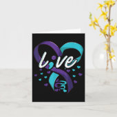 Zelfmoordpreventie Bewustmaking Live Love Semicolo Kaart (Gele Bloem)