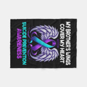 Zelfmoordpreventie Bewustmaking Mijn Broers Hoesje Fleece Deken (Voorkant (Horizontaal))