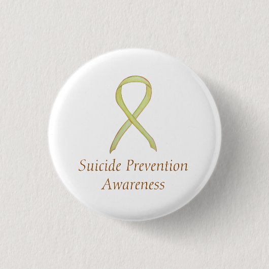 Zelfmoordpreventie Bewustmaking Ribbon Aangepaste Ronde Button 3,2 Cm (Voorkant)