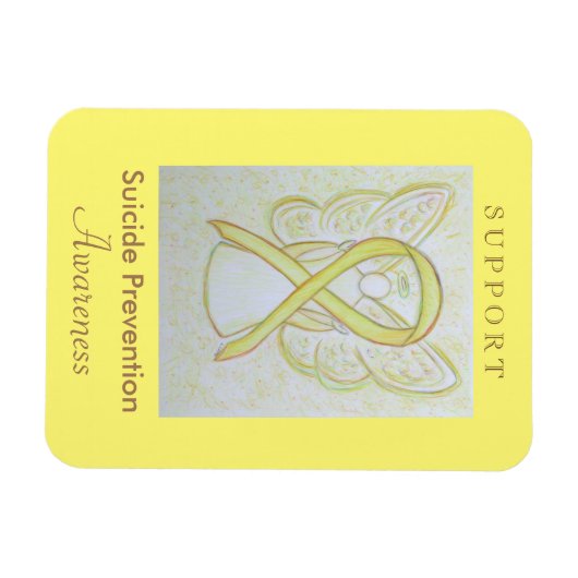 Zelfmoordpreventie Bewustmaking Ribbon Angel Magne Magneet (Horizontaal)