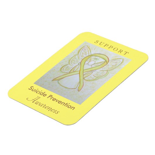 Zelfmoordpreventie Bewustmaking Ribbon Angel Magne Magneet (Linkerzijde)