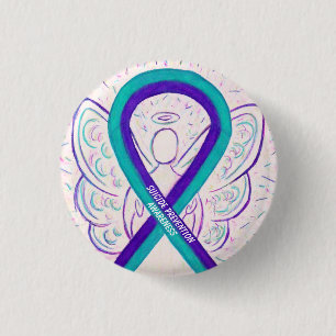 Zelfmoordpreventie Bewustmaking Ribbon Angel Pins Ronde Button 3,2 Cm