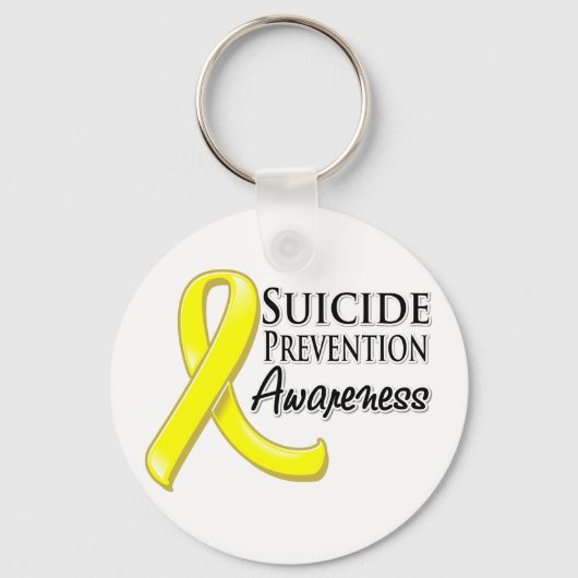Zelfmoordpreventie Bewustmaking Ribbon Sleutelhanger (Voorkant)
