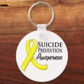 Zelfmoordpreventie Bewustmaking Ribbon Sleutelhanger (Voorkant)