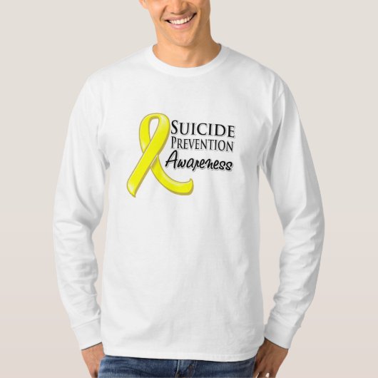 Zelfmoordpreventie Bewustmaking Ribbon T-shirt (Voorkant)