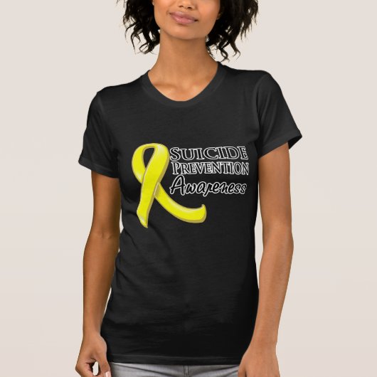 Zelfmoordpreventie Bewustmaking Ribbon T-shirt (Voorkant)