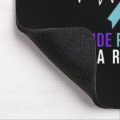 Zelfmoordpreventie Bewustmaking Roze en Blauwgroen Muismat (Hoek)