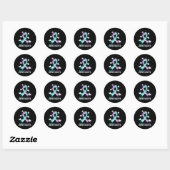 Zelfmoordpreventie Bewustmaking Roze en Blauwgroen Ronde Sticker (Vel)