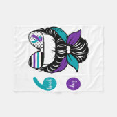 Zelfmoordpreventie Bewustmaking Semicolon blijft d Fleece Deken (Voorkant (Horizontaal))