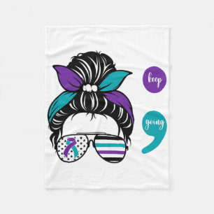 Zelfmoordpreventie Bewustmaking Semicolon blijft d Fleece Deken