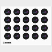 Zelfmoordpreventie Bewustmaking Semicolon Butterfl Ronde Sticker (Vel)