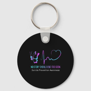 Zelfmoordpreventie Bewustmaking Semicolon Butterfl Sleutelhanger