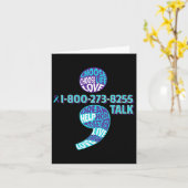 Zelfmoordpreventie Bewustmaking Semicolon voorkome Kaart (Gele Bloem)