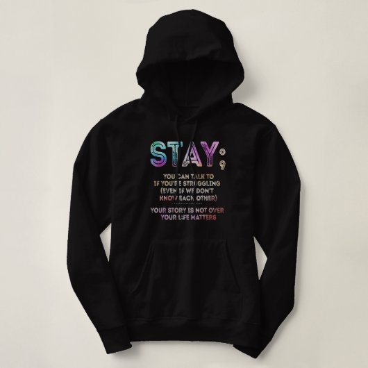 Zelfmoordpreventie Bewustmaking Shirt Blijf je lev (Design voorkant)