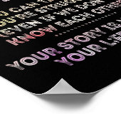 Zelfmoordpreventie Bewustmaking Shirt Blijf je lev Poster (Hoek)