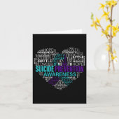 Zelfmoordpreventie Bewustmaking Strijd tegen de st Kaart (Gele Bloem)