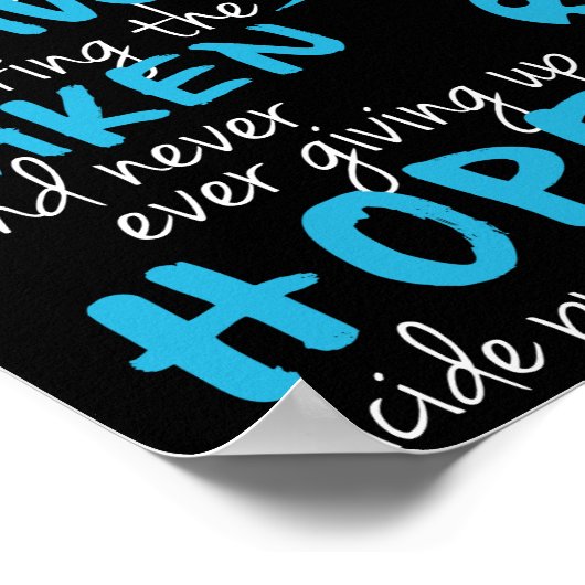 Zelfmoordpreventie Bewustmaking T-shirt Poster (Hoek)