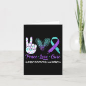 Zelfmoordpreventie Bewustmaking Vredesliefdesschat Kaart (Voorkant)