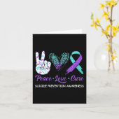 Zelfmoordpreventie Bewustmaking Vredesliefdesschat Kaart (Gele Bloem)