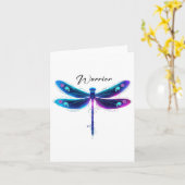 Zelfmoordpreventie Bewustmaking Warrior Dragonfly Kaart (Gele Bloem)
