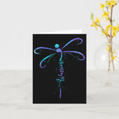 Zelfmoordpreventie Bewustmaking Warrior Dragonfly Kaart (Gele Bloem)