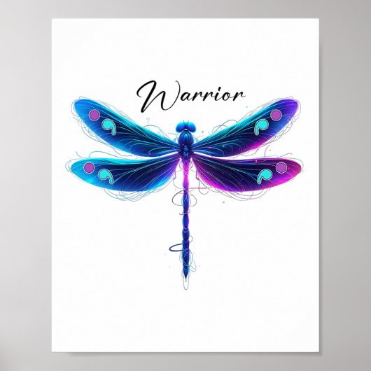 Zelfmoordpreventie Bewustmaking Warrior Dragonfly Poster (Voorkant)