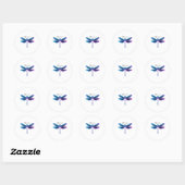 Zelfmoordpreventie Bewustmaking Warrior Dragonfly  Ronde Sticker (Vel)