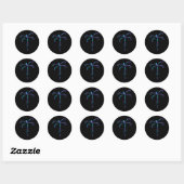 Zelfmoordpreventie Bewustmaking Warrior Dragonfly  Ronde Sticker (Vel)