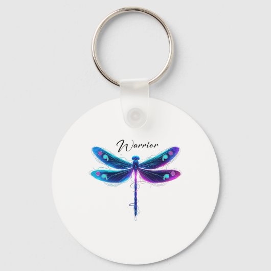 Zelfmoordpreventie Bewustmaking Warrior Dragonfly Sleutelhanger (Voorkant)