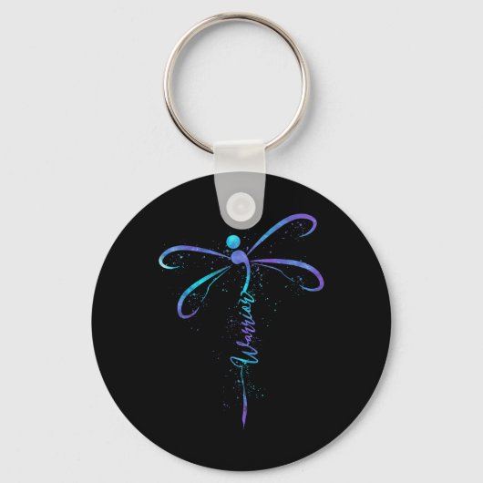 Zelfmoordpreventie Bewustmaking Warrior Dragonfly Sleutelhanger (Voorkant)