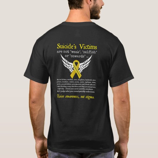 Zelfmoordpreventie/bewustmakingsMannen T T-shirt (Achterkant)