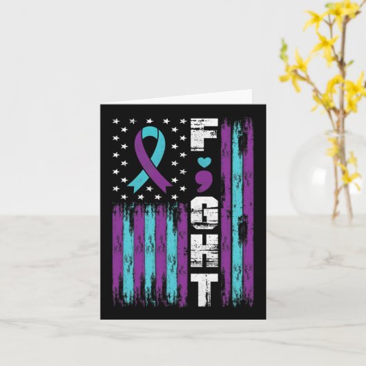 Zelfmoordpreventie Bewustmakingsnood Dierlijke bes Kaart (Gele Bloem)