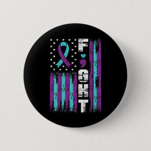 Zelfmoordpreventie Bewustmakingsnood Dierlijke bes Ronde Button 5,7 Cm
