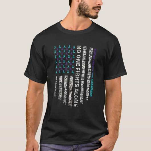 Zelfmoordpreventie Bewustmakingsweek in het Amerik T-shirt (Voorkant)