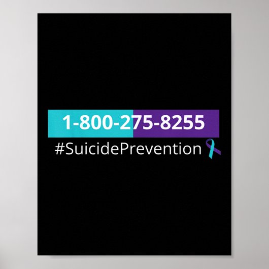 Zelfmoordpreventie bewustzijn 1-800-273-8255 poster (Voorkant)