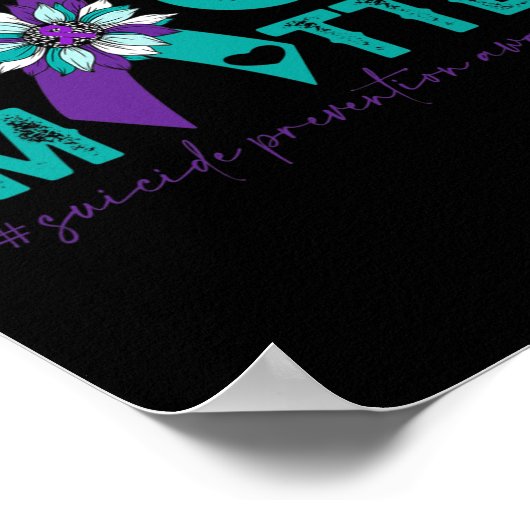 Zelfmoordpreventie Bewustzijn 2022-Zonnebloem U MA Poster (Hoek)