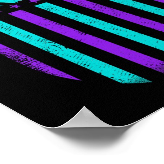 Zelfmoordpreventie Bewustzijn Amerikaanse vlag ond Poster (Hoek)