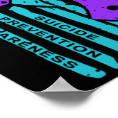 Zelfmoordpreventie bewustzijn Amerikaanse vlag Sem Poster (Hoek)