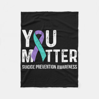 Zelfmoordpreventie bewustzijn Blauwgroen &amp; Paa Fleece Deken